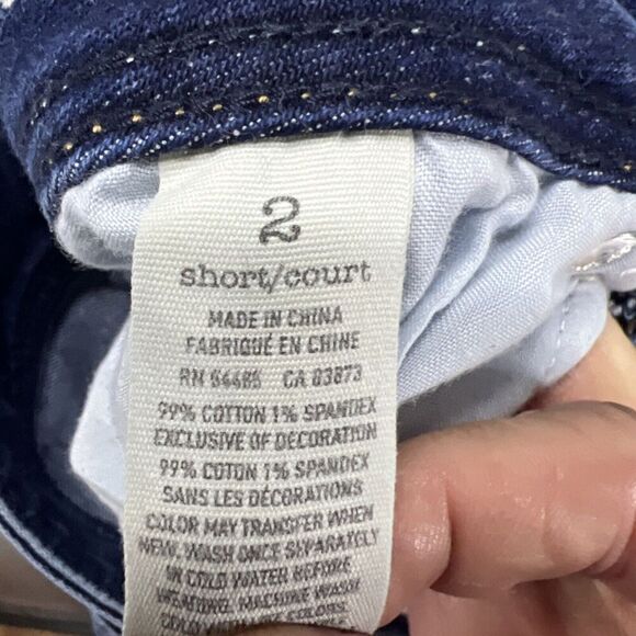 American Eagle Jeans Womens 2 Short Original Boot Stretch Blue Denim Dark Wash - Picture 8 of 8